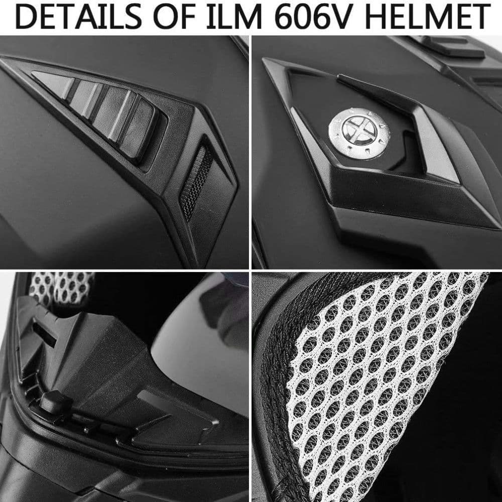 خوذة ILM Matte Black - ILM606V-MB — صورة 4